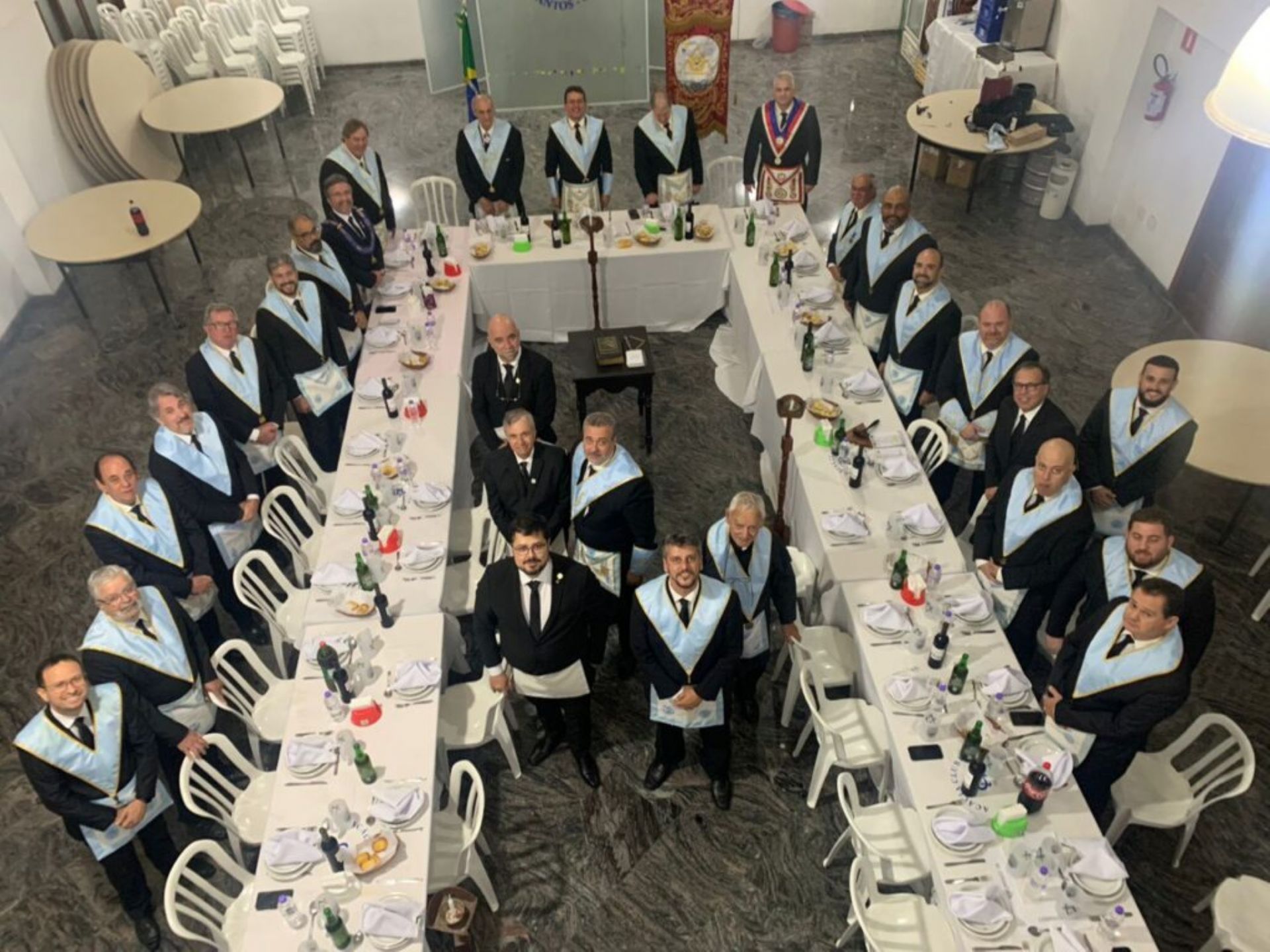 Loja Fraternidade de Santos nº 132 oriente de Santos, realiza Jantar Ritualístico